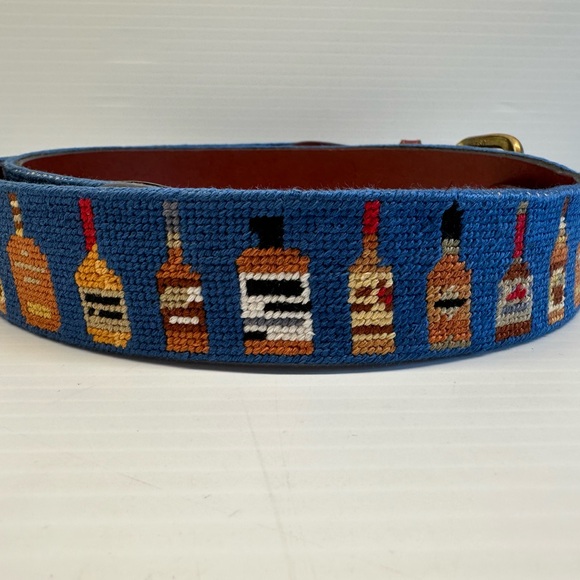 Smather’s and Branson Bourbon Bottle Needlepoint Belt Golf Preppy Old Money - Picture 7 of 7